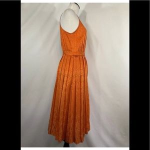 100% Silk Unique Anthropology Dress w Tennis pattern